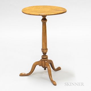 Federal-style Curly Maple Candlestand