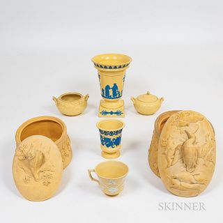Seven Wedgwood Caneware Items