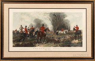 Fore's National Sports Fox-Hunting, Plate 2: The Find Framed Lithograph