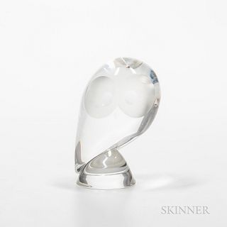 Steuben Owl Glass Sculpture