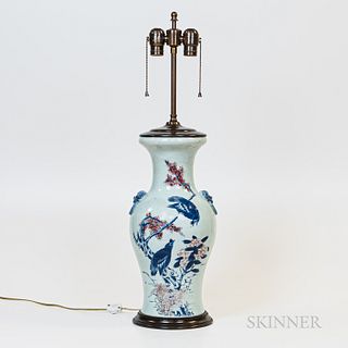Chinese Ceramic Vase Mounted as Lamp