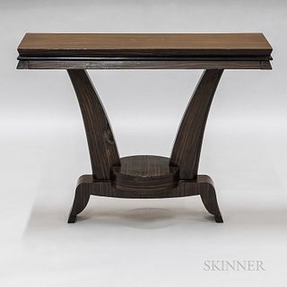 Small Art Deco Wooden Console Table