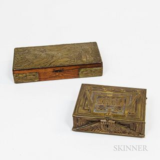 Two Vintage Brass Boxes