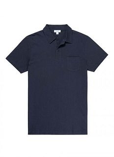 Sunspel Men's Cotton Riviera Polo Shirt in Navy
