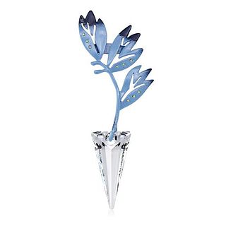 Gemstone King ZigiLine Unique Style Spike Brooch Made With Swarovski Crystals