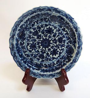Qing Blue & White Saucer