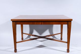 Antique Veneered Mixed Wood Dining Table