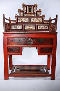 Antique Painted Chinese Vanity