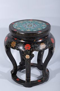 Chinese Stand with Cloisonne Top