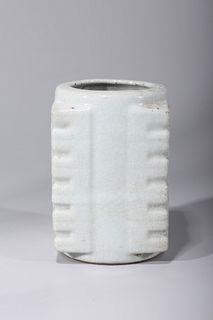 Crackled Porcelain Chinese Cong