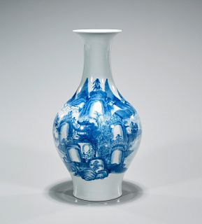 Chinese Blue & White Porcelain Vase 