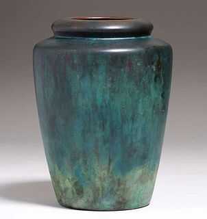 Clewell #385 Copper-Clad Pottery Vase c1910