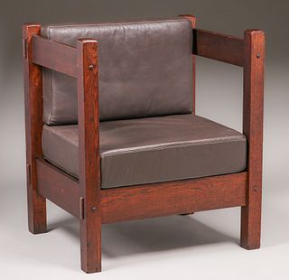 Arts & Crafts Cube Chair c1910