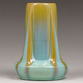 Fulper Light Green Buttress Vase c1910s