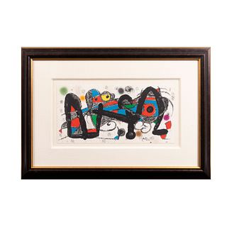 Joan Miró. Portugal. De la serie Miró Escultor No. 1974-1975. Firmada en plancha. Litografía sin número de tiraje.