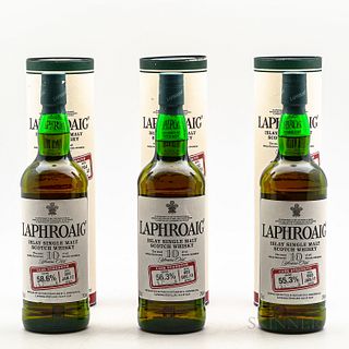 Laphroaig Cask Strength 10 Years Old, 3 750ml bottles (ot)