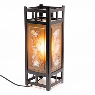 Mid Century Fused Art Glass Table Lamp