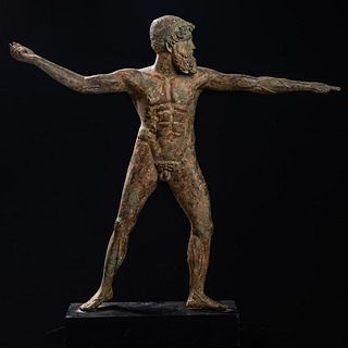 Bronze figure of Zeus.