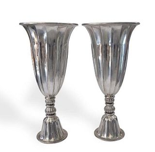 Piero Figura Ruhlmann Style Mid Century Pair of Monumental  Vases