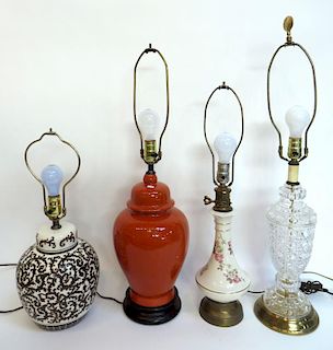Four Assorted Lamps