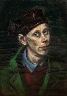 Henry Mattson Self-Portrait Oil on Canvas