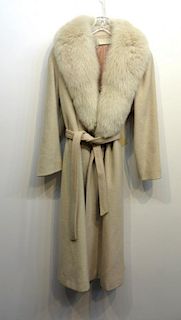 Fox Collar Wool Coat