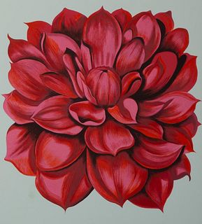 Lowell Nesbitt Signed Chrysanthemum Lithograph