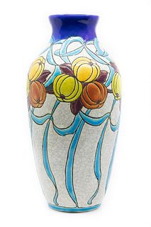 Charles Catteau for Boch Freres Art Deco Vase