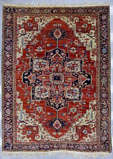 Fine Antique Serapi Oriental Carpet