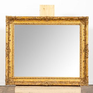 19TH C. LARGE CONTINENTAL GILTWOOD MIRROR