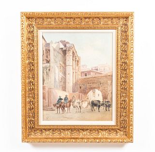 GIUSEPPE CONSTANTINI SIGNED WATERCOLOR OF ROME