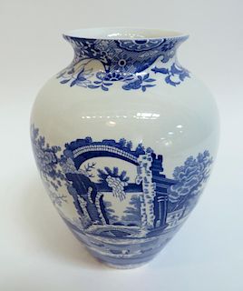"Blue Italian" Vase By Spode