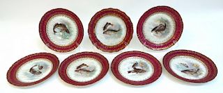 Seven Ceramic Fish Plates