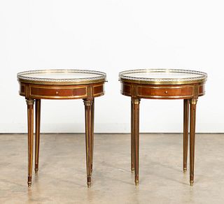 PR., 19TH C. FRENCH MARBLE TOP BOUILLOTTE TABLES