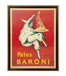 PATES BARONI, FRENCH ADVERTISING POSTER, FRAMED