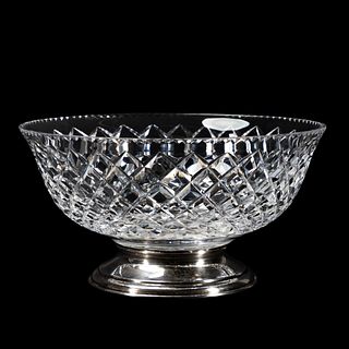 HAWKES CUT GLASS STERLING MOUNTED REVERE BOWL