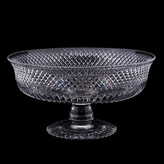 HAWKES LARGE CUT CRYSTAL CENTERPIECE FOOTED BOWL
