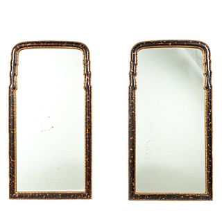 PAIR, CARVERS GUILD QUEEN ANNE STYLE MIRRORS