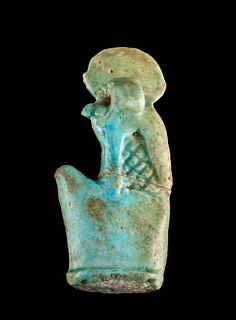 Egyptian New Kingdom Faience Ra Horakhty Amulet