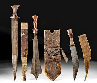 Three 19th C. Islamic / African Iron & Wood Weapons
