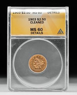 American 1903 Gold Morgan 2 1/2 Dollar