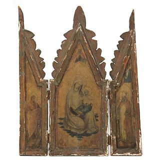 Gothic Style Religious Triptych