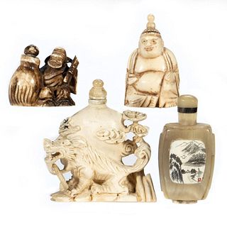 Collection of Chinese Bone Snuff Bottles