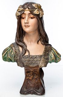 Art Nouveau Bust of a Maiden