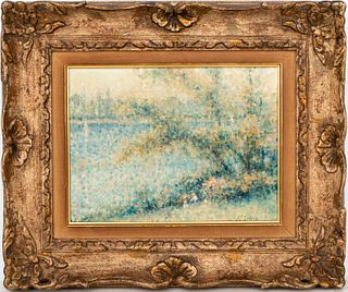 André Gisson Impressionist Landscape Oil on Canvas