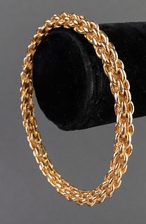 Christian Dior Chain Motif Rigid Bangle Bracelet