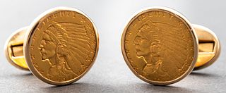 Orianne Collins 14K / 22K Gold US Coin Cufflinks