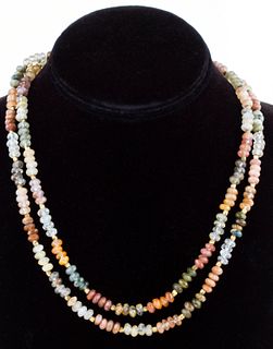 Multi-colored Natural Quartz Beaded Necklace