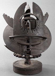 Modern Steel And Iron "Implement" Sculpture