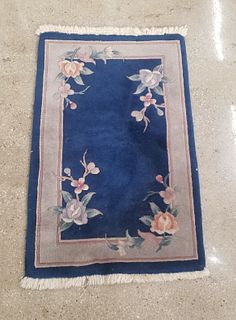 Chinese Floral Carpet, 3' 2" x 2'